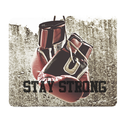 Stay Strong Boxing Gloves Thick Mouse Pad For Desk Use