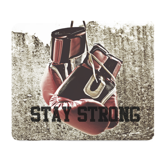 Stay Strong Boxing Gloves Thick Mouse Pad For Desk Use