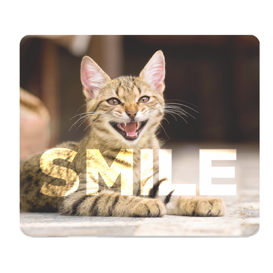 Smiling Cat Thick Mouse Pad Large Desk Mat For Comfort