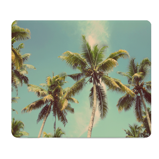 Palm Trees Vintage Filter Thick Mouse Pad For Desks