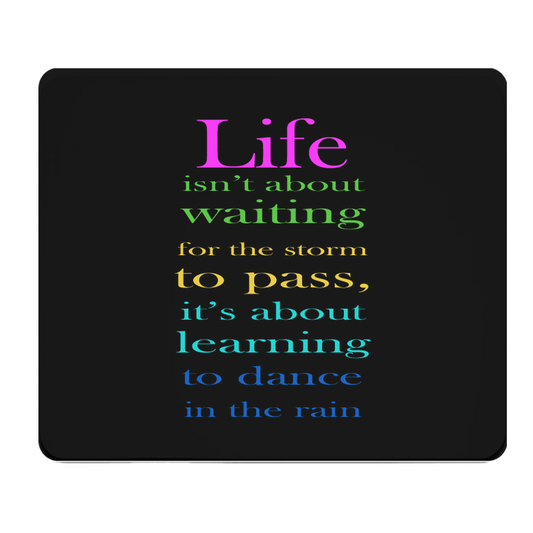 Life Is Not About Waiting Thick Rainbow Mouse Pad Desk Mat