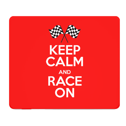 Keep Calm And Race On Thick Mouse Pad For Gaming Setup