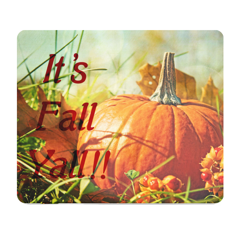 Its Fall Yall Pumpkin Thick Mouse Pad For Desk Home Office