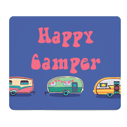 Happy Camper Thick Mouse Pad Campground Themed Desk Pad