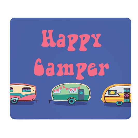 Happy Camper Thick Mouse Pad Campground Themed Desk Pad