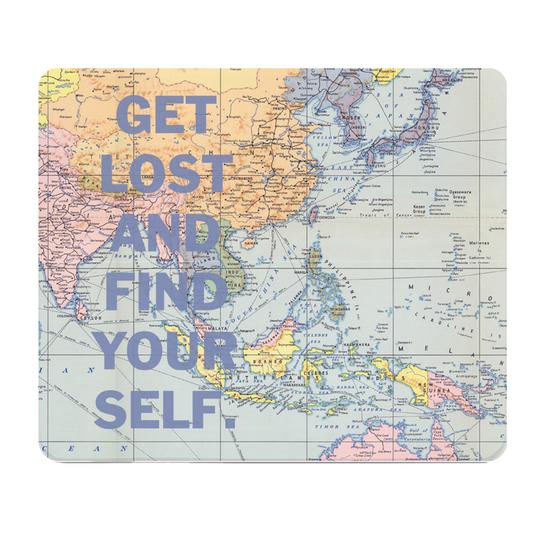 Get Lost And Find Yourself Thick Map Mouse Pad Desk Mat