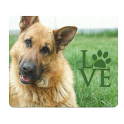 German Shepherd Love Paw Print Thick Mouse Pad For Desk