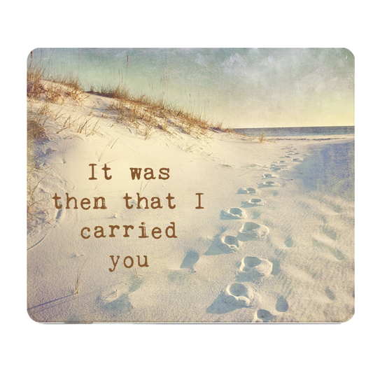 Footprint Poem Thick Mouse Pad for Calm Desks and Homes
