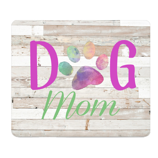 Dog Mom Thick Mouse Pad For Desk In Bright Colors Fun
