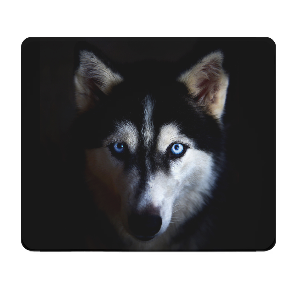 Blue Eyed Husky Thick Mouse Pad Desk Mat for Work Comfort