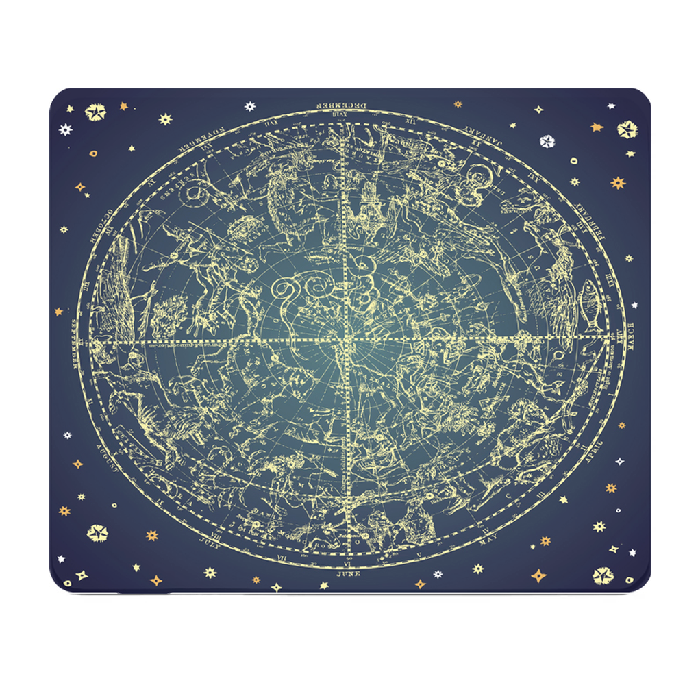 Astrological Map Thick Mouse Pad With Celestial Design