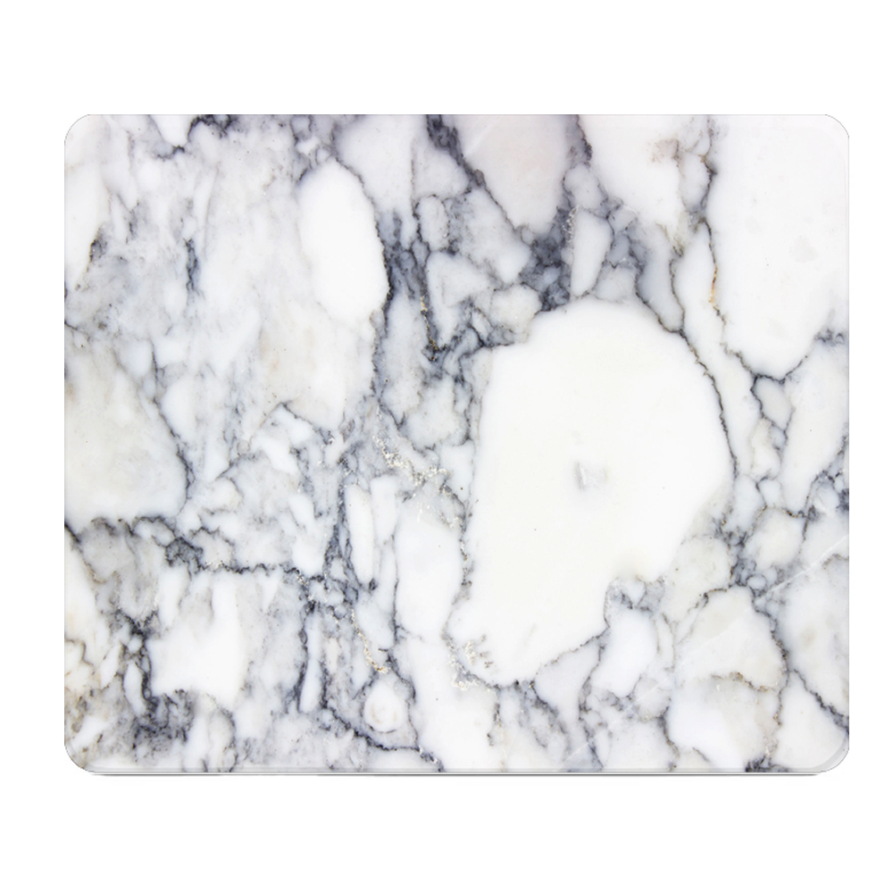 White Marble Background Thick Mouse Pad for Desk Comfort