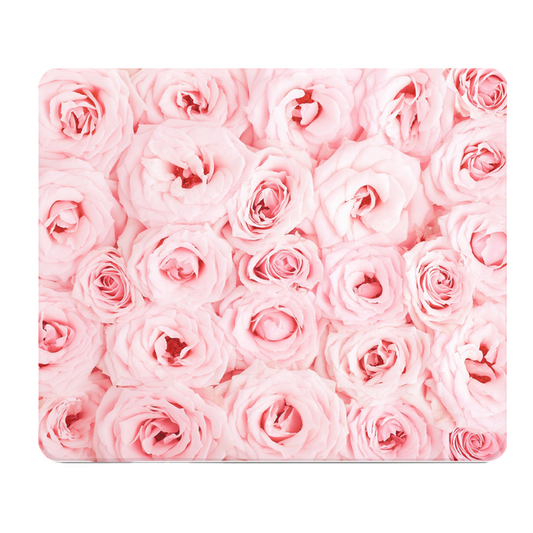 Thick Pink Roses Mouse Pad Desk Mat With Floral Design