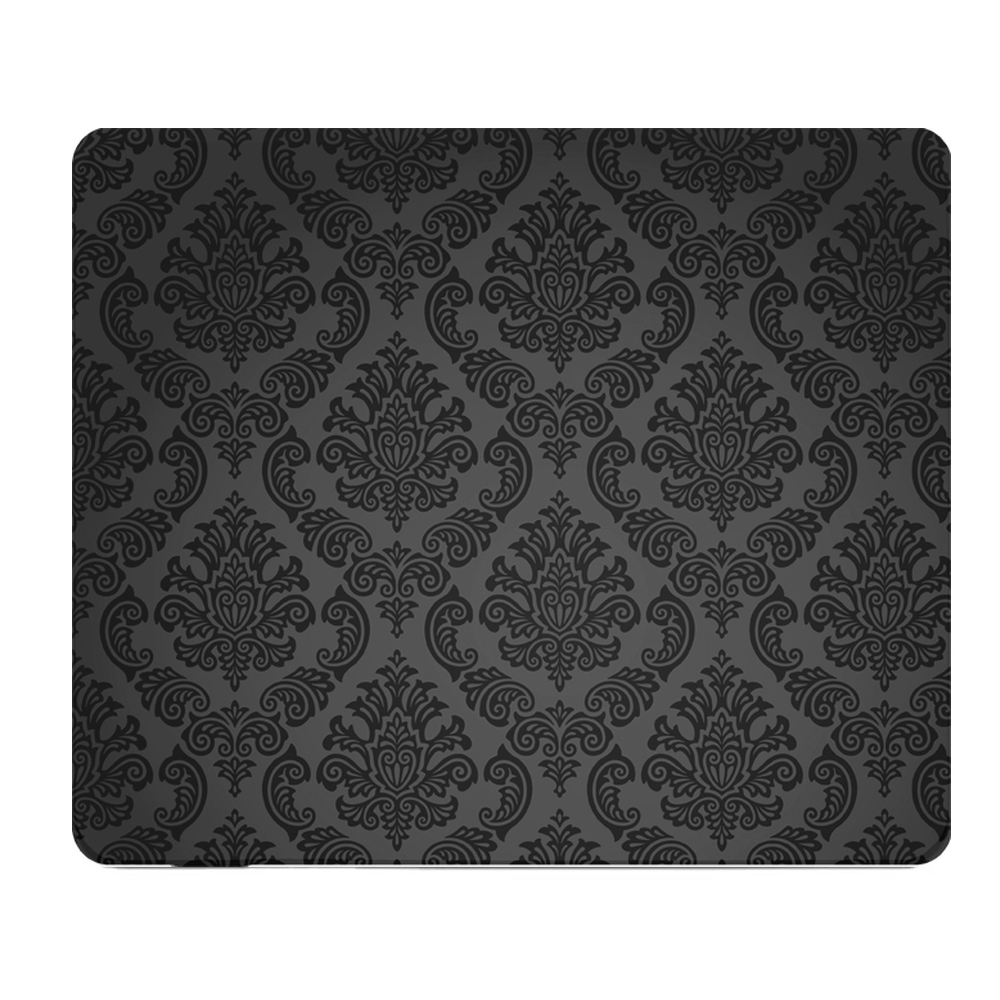 Black Damask Thick Mouse Pad For Desk Comfort And Style