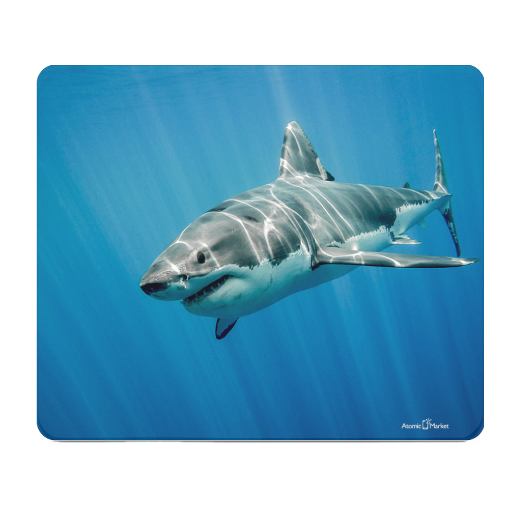 Great White Shark Thick Ocean Mouse Pad For Desk Setup