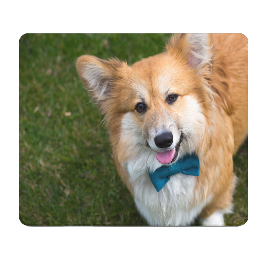 Corgi Bow Tie Thick Mouse Pad For Desk Comfort For Work