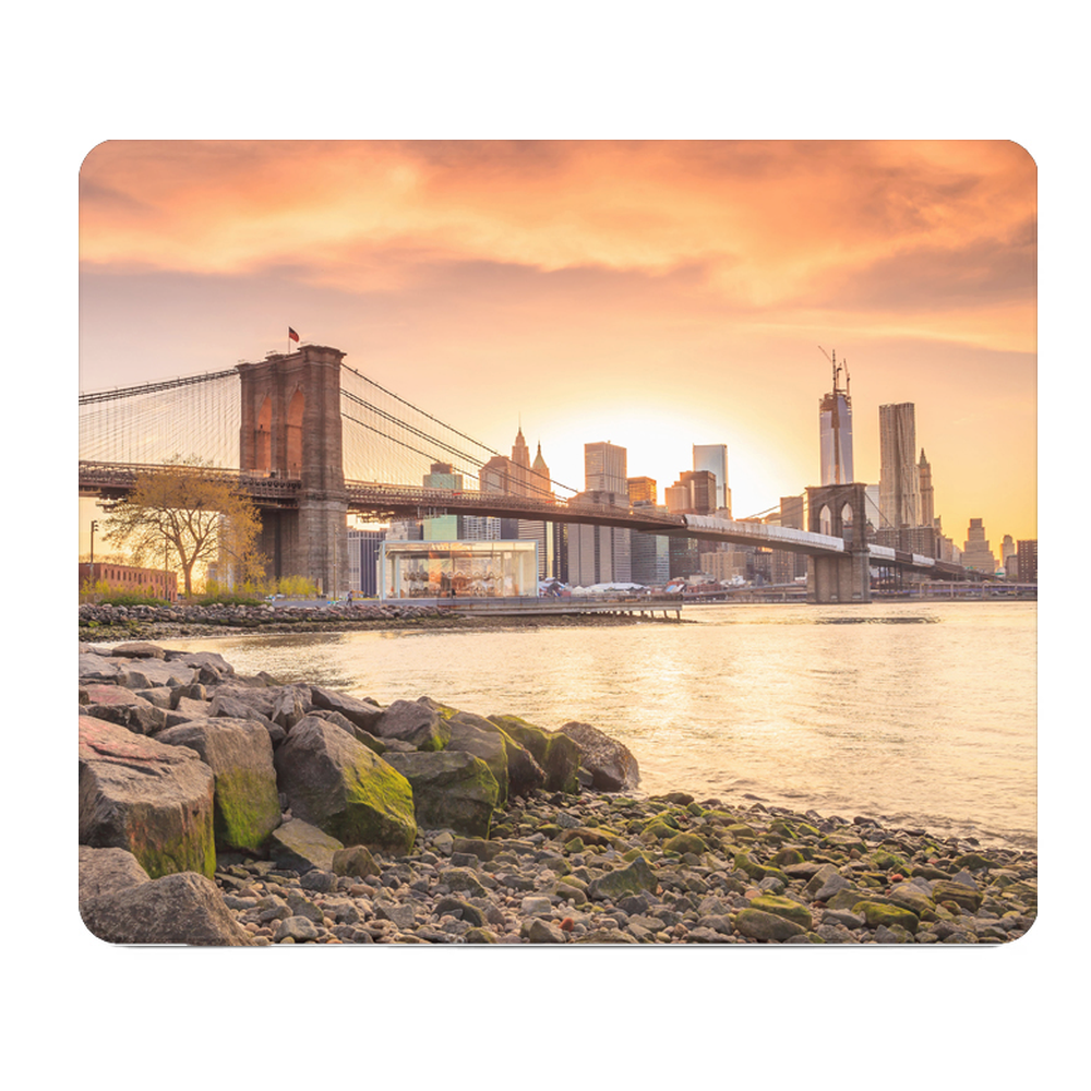 Brooklyn Bridge Sunset Thick Mouse Pad For Desktop Work