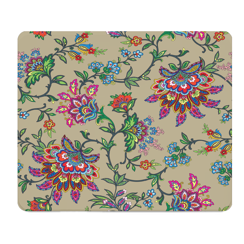 Bright Floral Vine Pattern Thick Mouse Pad For Desk Decor
