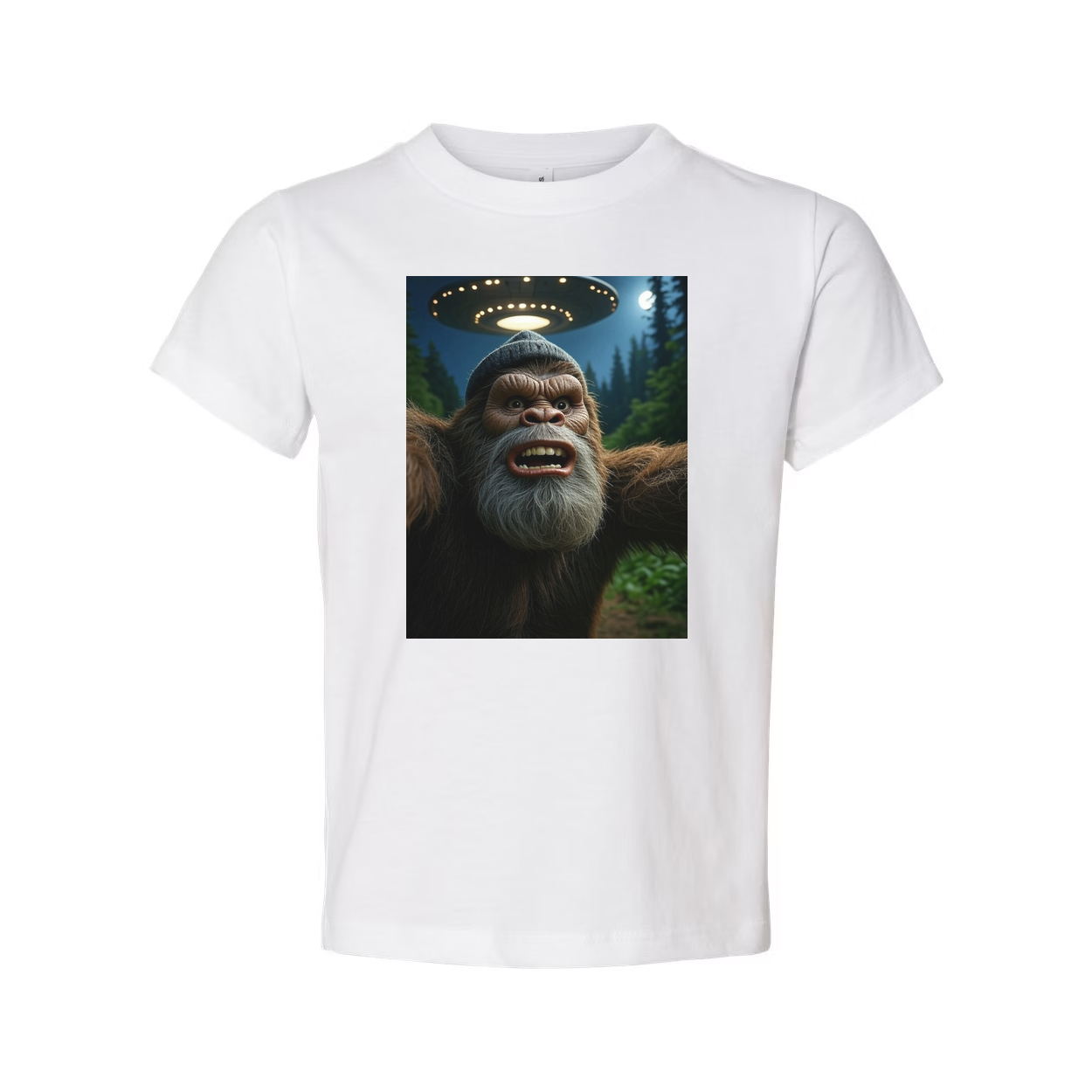 Bigfoot Sasquatch Selfie With Alien UFO Unisex T Shirt