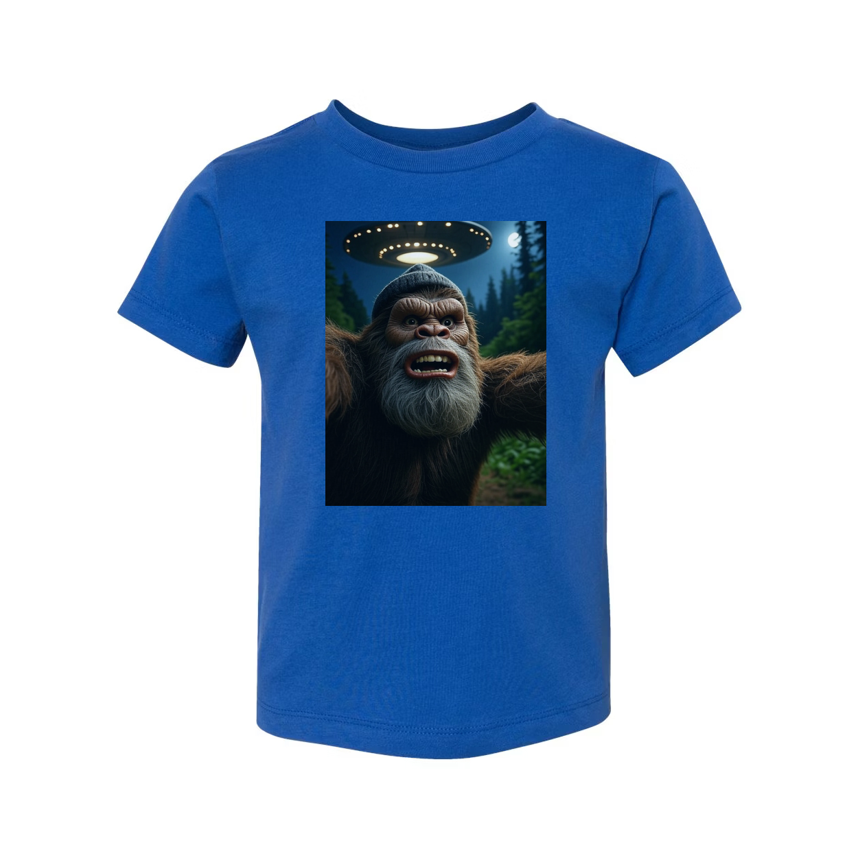 Bigfoot Sasquatch Selfie With Alien UFO Unisex T Shirt
