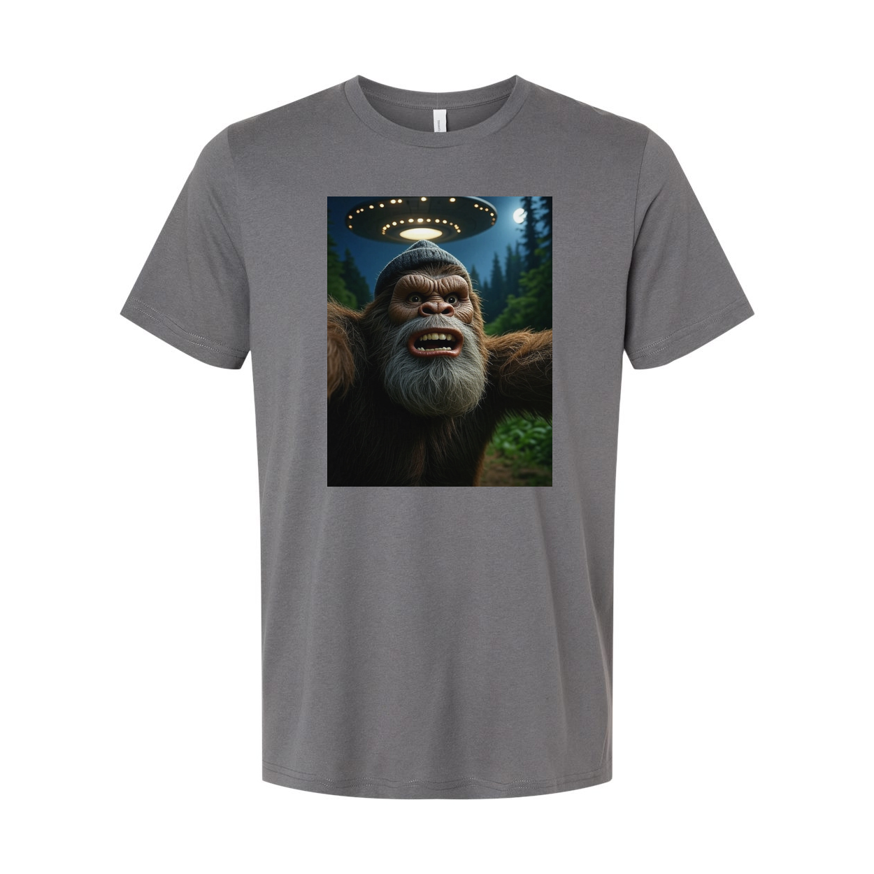 Bigfoot Sasquatch Selfie With Alien UFO Unisex T Shirt