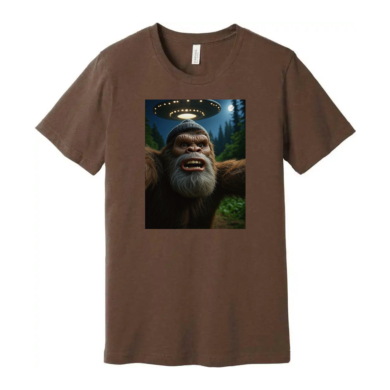 Bigfoot Sasquatch Selfie With Alien UFO Unisex T Shirt