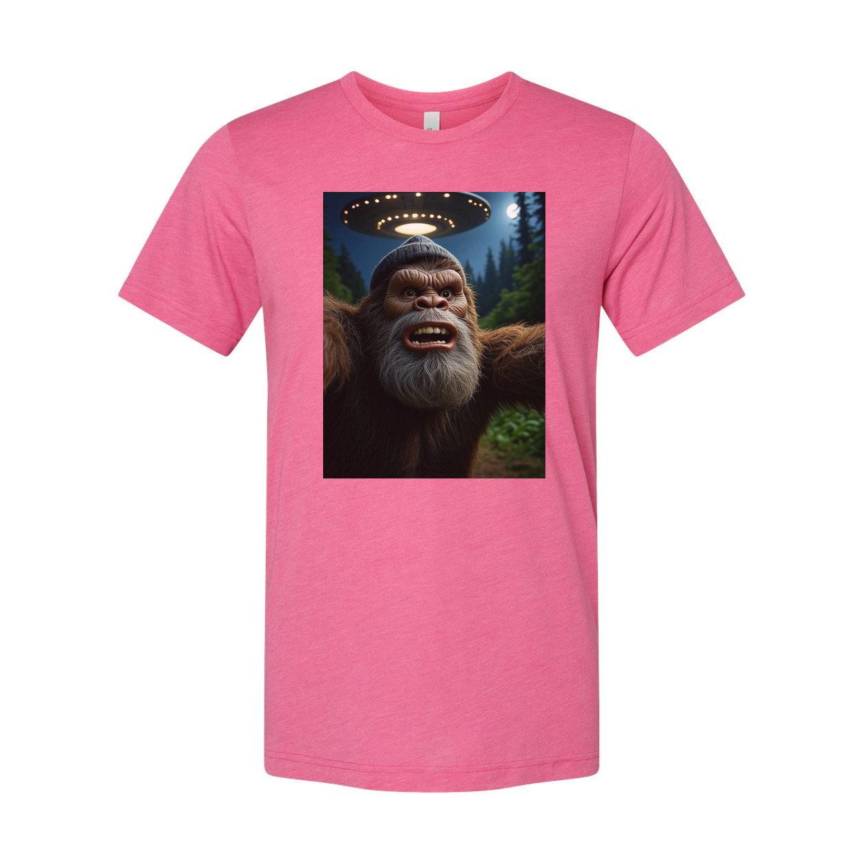 Bigfoot Sasquatch Selfie With Alien UFO Unisex T Shirt