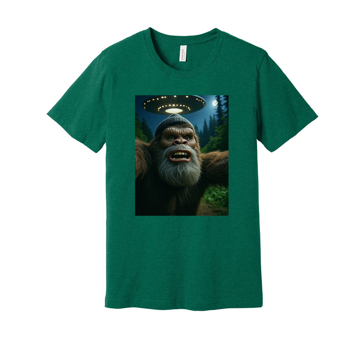 Bigfoot Sasquatch Selfie With Alien UFO Unisex T Shirt
