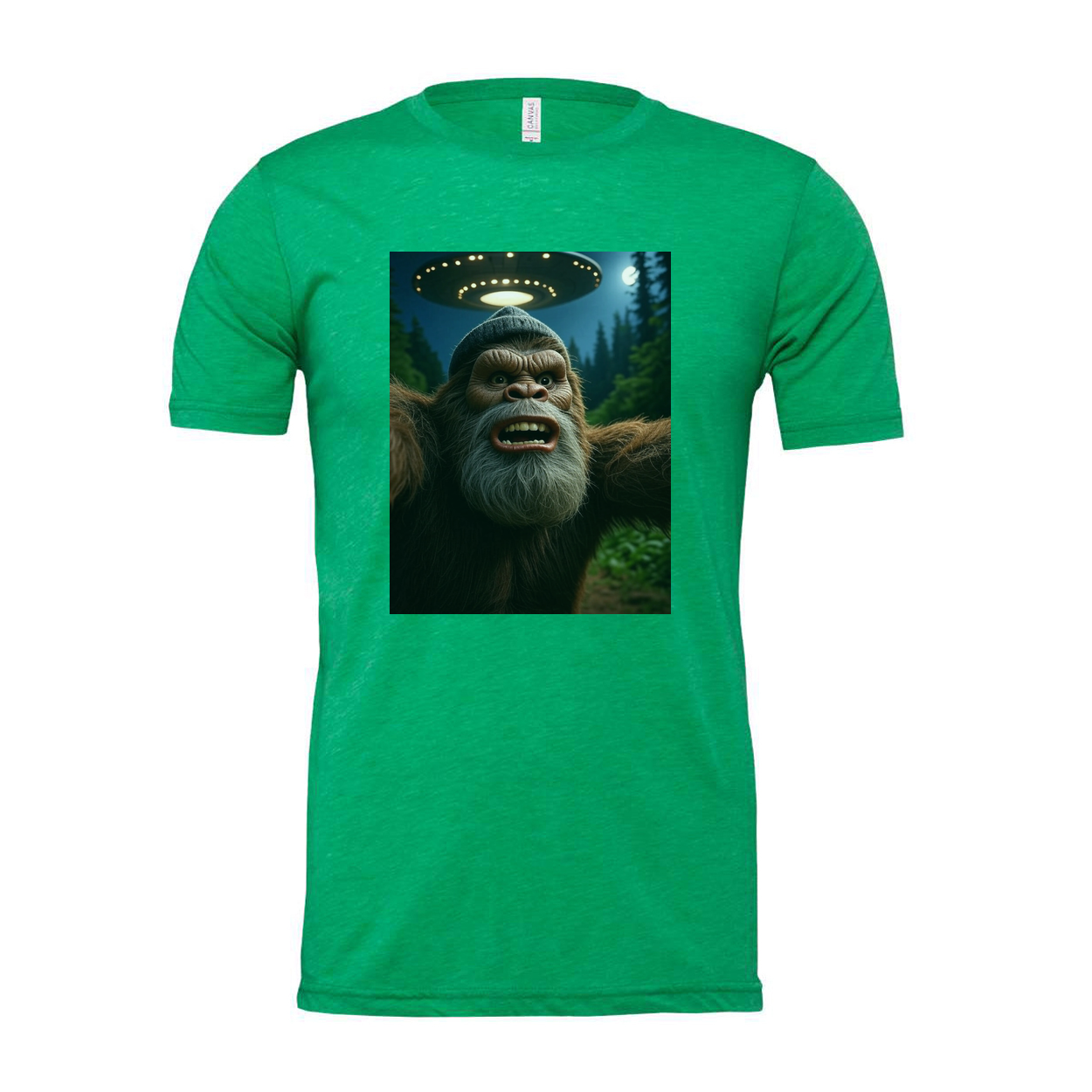 Bigfoot Sasquatch Selfie With Alien UFO Unisex T Shirt