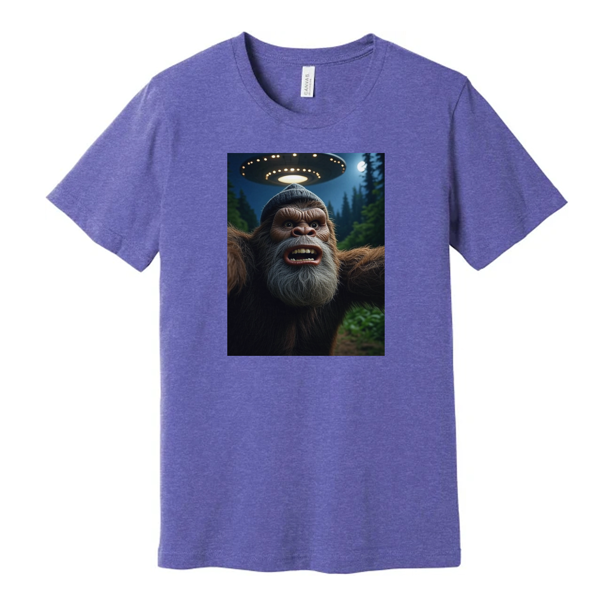 Bigfoot Sasquatch Selfie With Alien UFO Unisex T Shirt