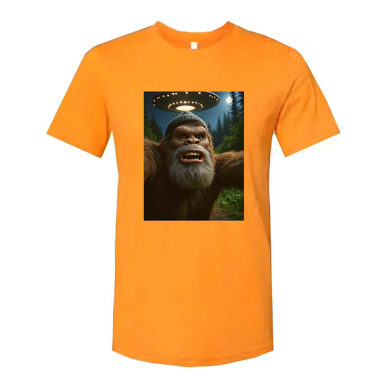 Bigfoot Sasquatch Selfie With Alien UFO Unisex T Shirt