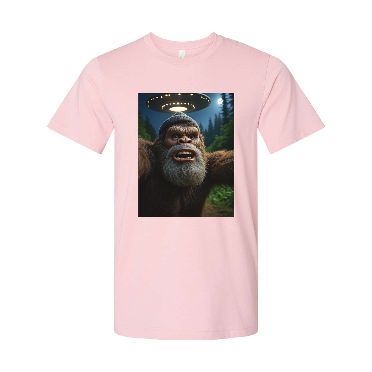 Bigfoot Sasquatch Selfie With Alien UFO Unisex T Shirt