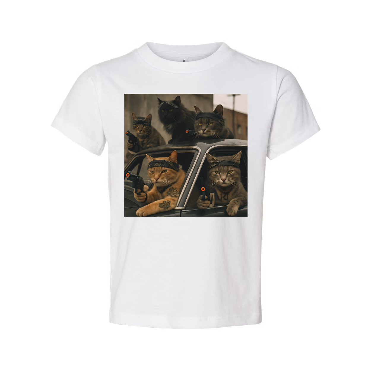 Gangster Cats Unisex T Shirt Graphic Tee For Men Women