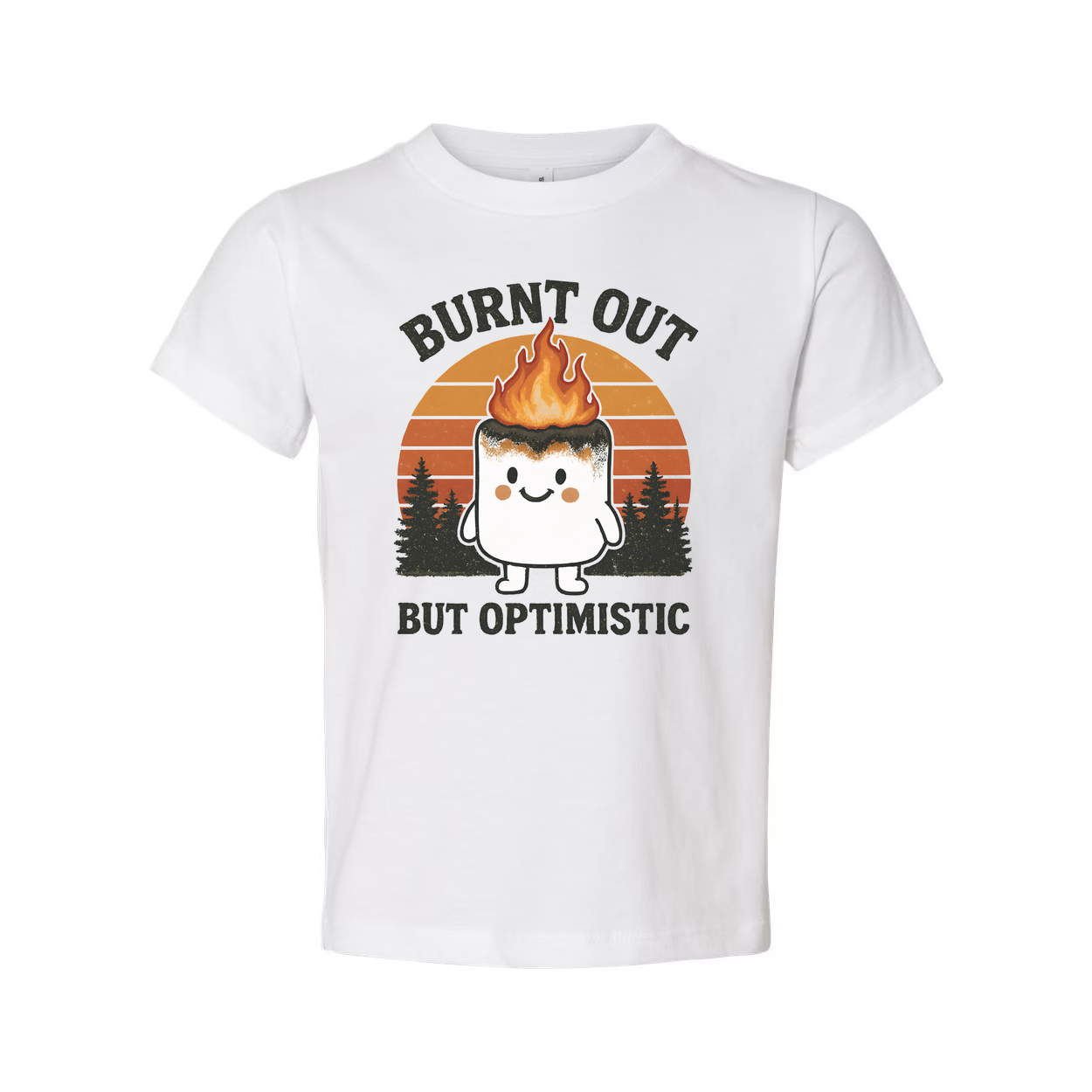 Burned Out But Optimistic Unisex Graphic Tee For Everyday