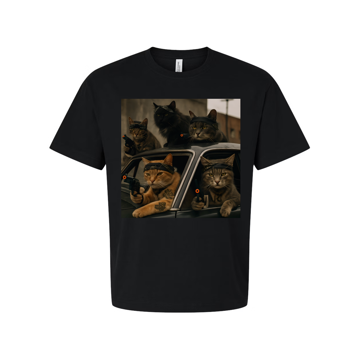 Gangster Cats Unisex T Shirt Graphic Tee For Men Women
