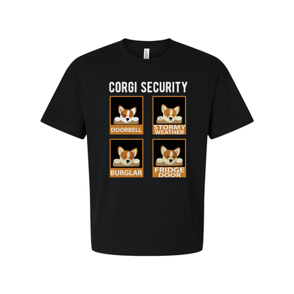 Corgi Security Unisex T Shirt Graphic Tee For Dog Lovers