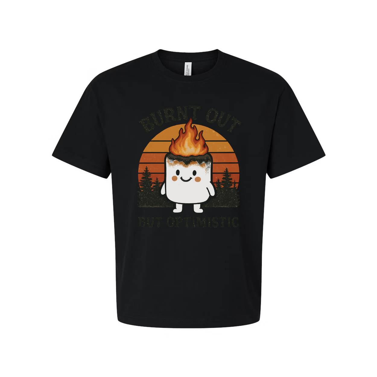 Burned Out But Optimistic Unisex Graphic Tee For Everyday