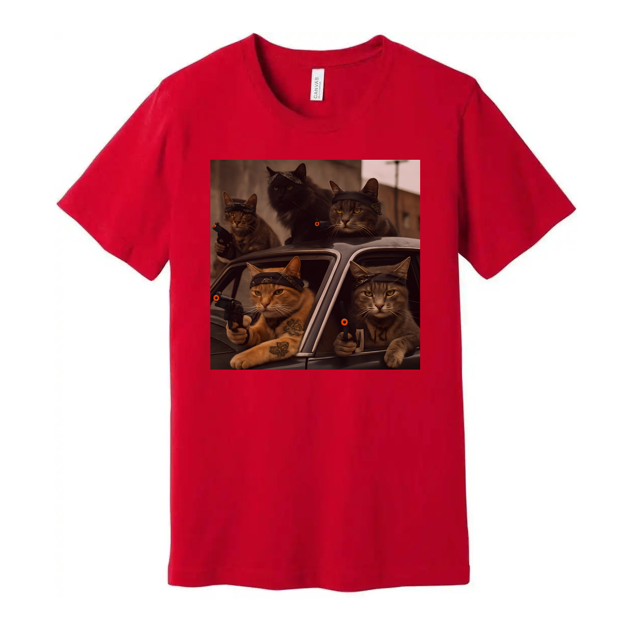 Gangster Cats Unisex T Shirt Graphic Tee For Men Women