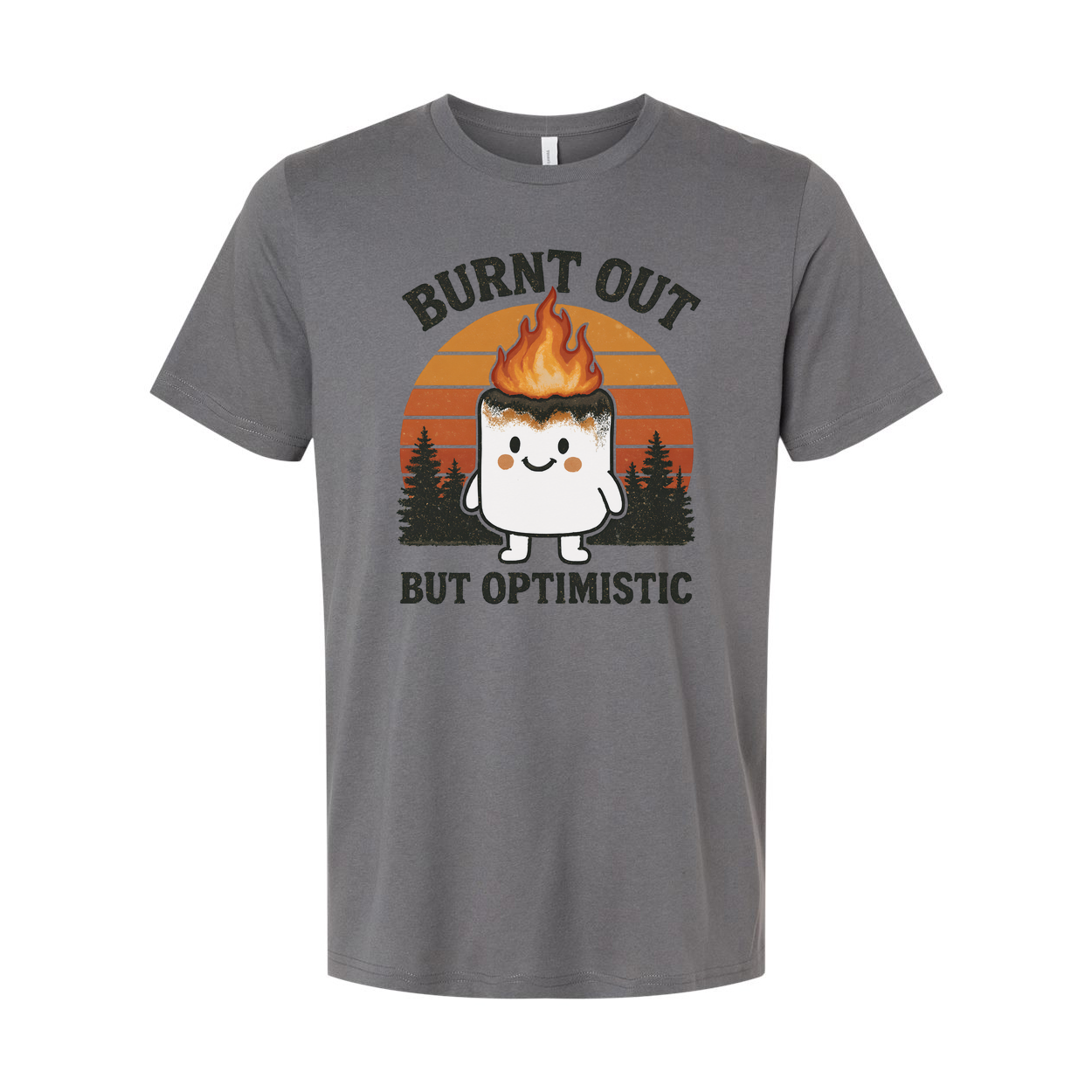 Burned Out But Optimistic Unisex Graphic Tee For Everyday