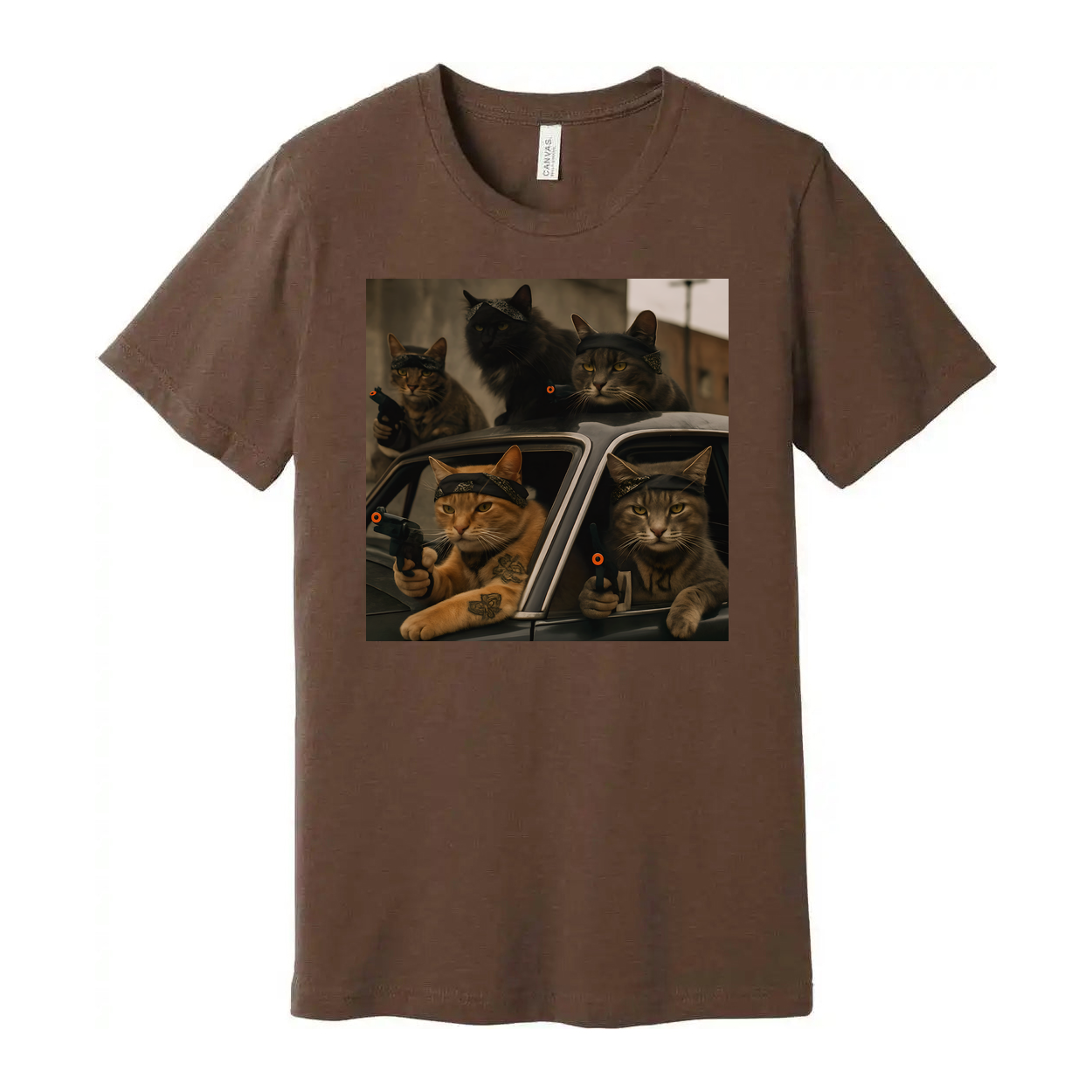 Gangster Cats Unisex T Shirt Graphic Tee For Men Women