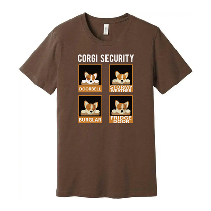 Corgi Security Unisex T Shirt Graphic Tee For Dog Lovers