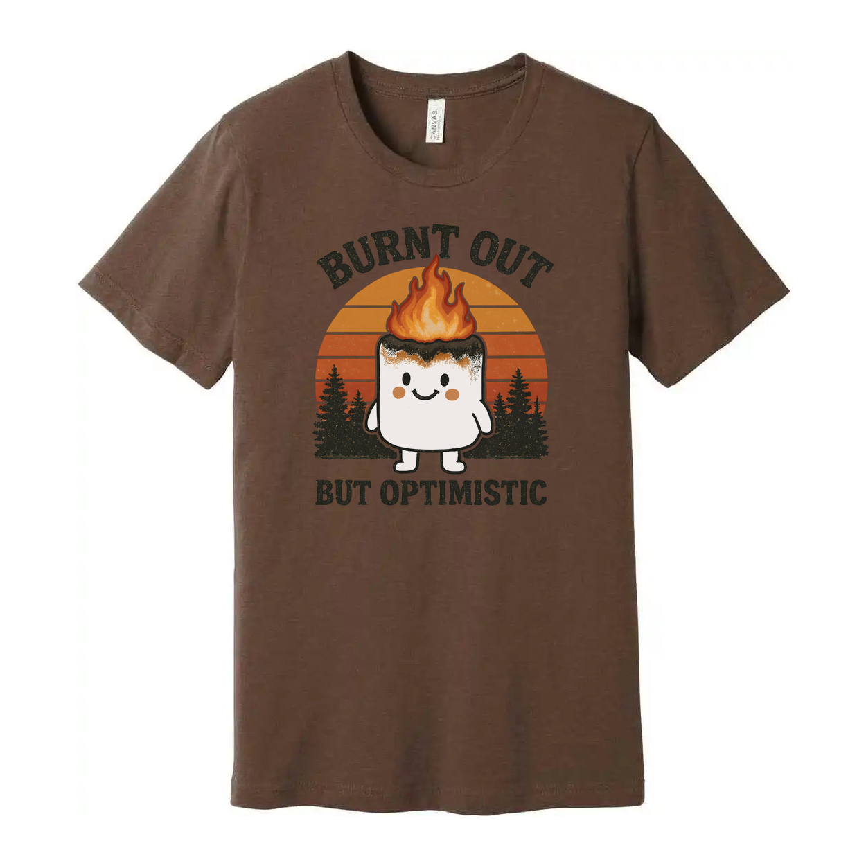 Burned Out But Optimistic Unisex Graphic Tee For Everyday