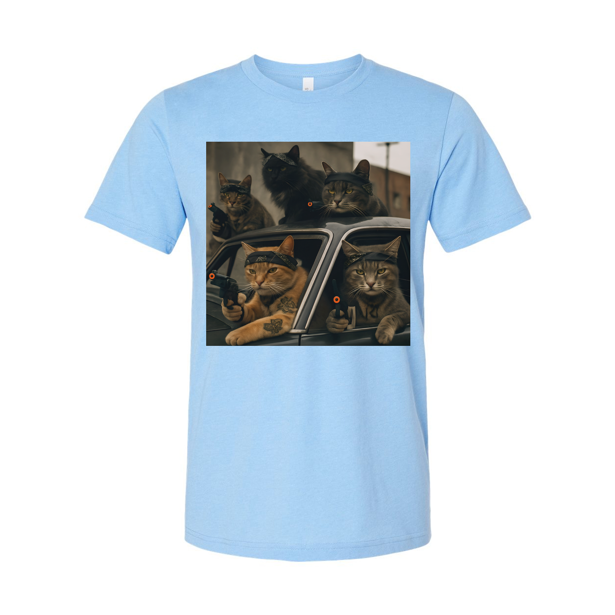 Gangster Cats Unisex T Shirt Graphic Tee For Men Women