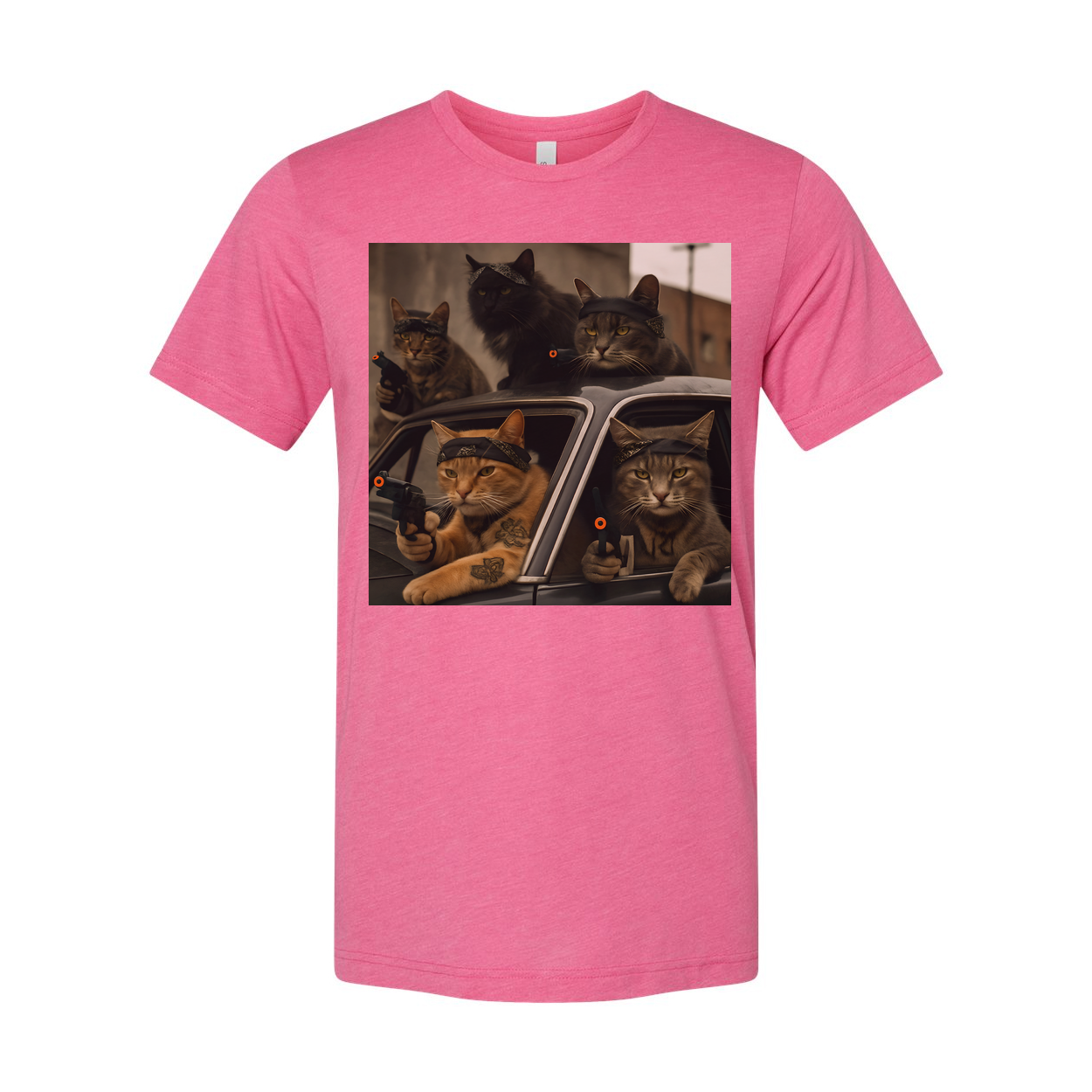 Gangster Cats Unisex T Shirt Graphic Tee For Men Women