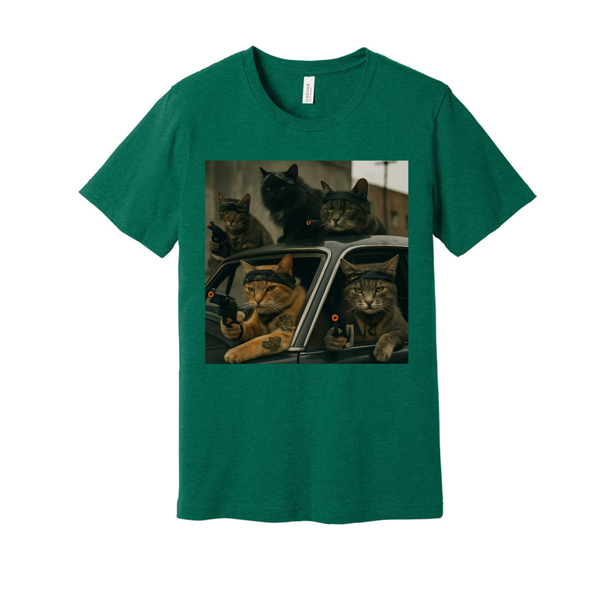 Gangster Cats Unisex T Shirt Graphic Tee For Men Women