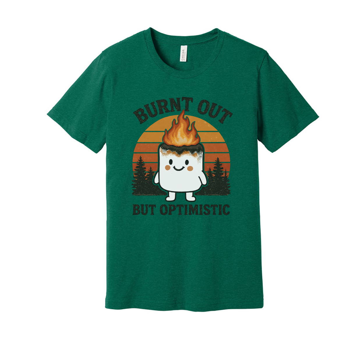 Burned Out But Optimistic Unisex Graphic Tee For Everyday