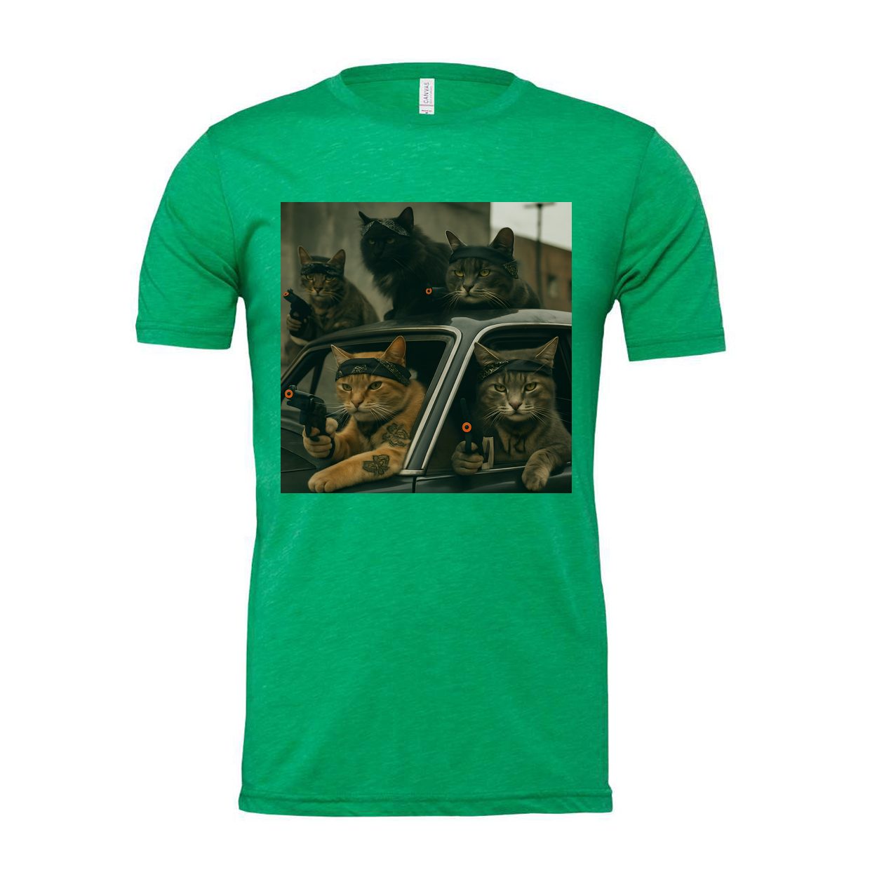 Gangster Cats Unisex T Shirt Graphic Tee For Men Women