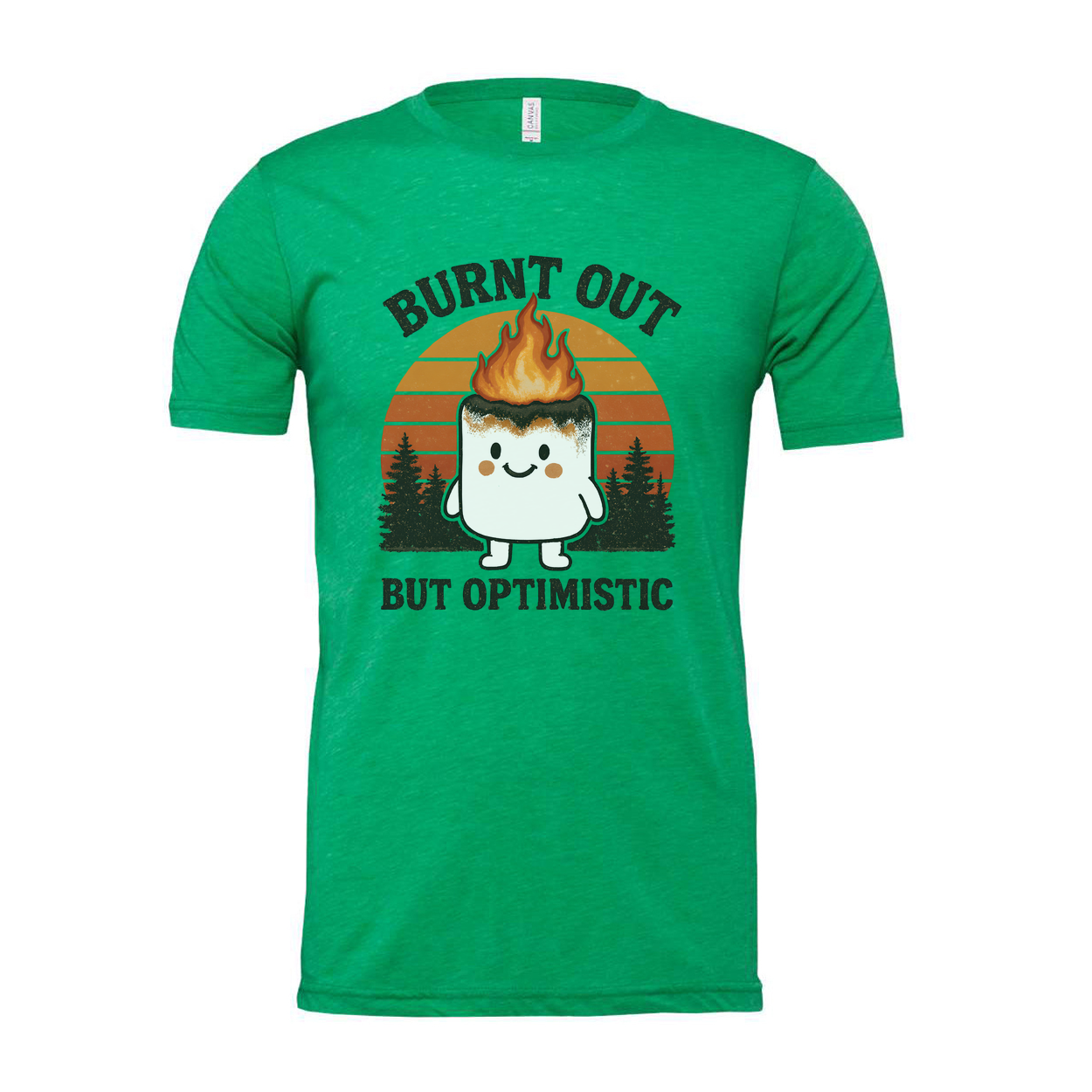 Burned Out But Optimistic Unisex Graphic Tee For Everyday