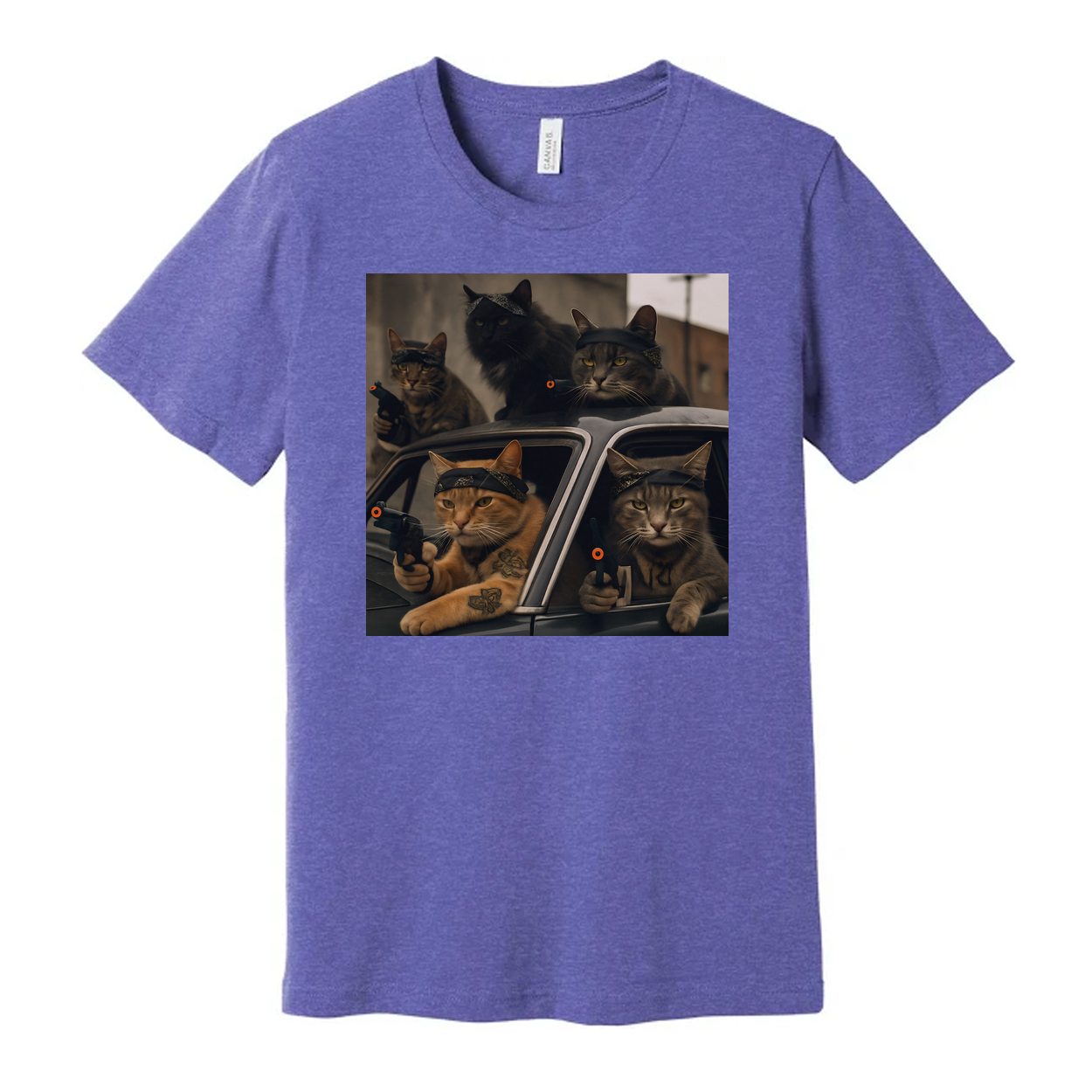 Gangster Cats Unisex T Shirt Graphic Tee For Men Women