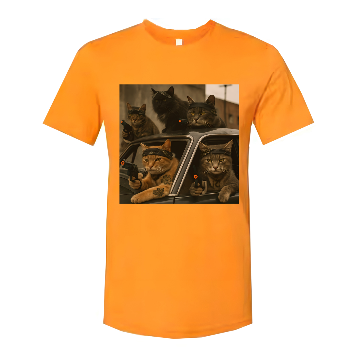 Gangster Cats Unisex T Shirt Graphic Tee For Men Women